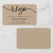Rustic Kraft Simple Script UAWG Visitenkarte (Vorne/Hinten)