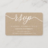 Rustic Kraft Simple Script UAWG Visitenkarte (Vorderseite)
