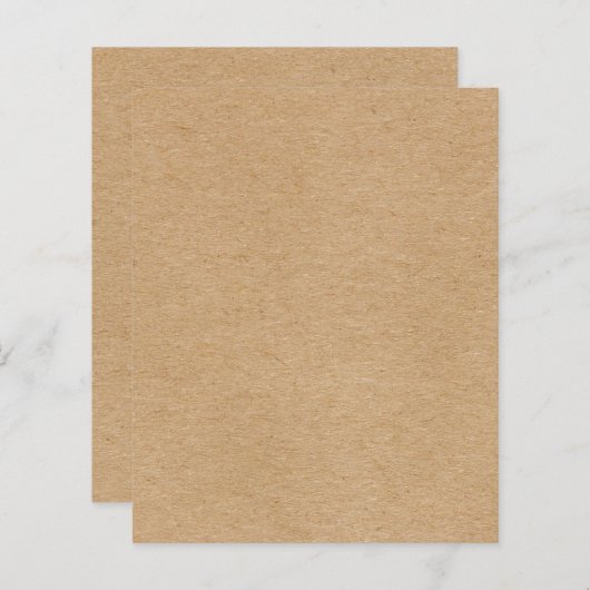 Rustic Kraft Simple Stylish Boho (Vorne/Hinten)