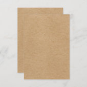 Rustic Kraft Simple Stylish Boho Dankeskarte (Vorne/Hinten)