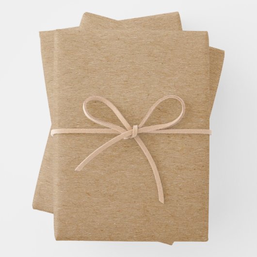 Rustic Kraft Simple Stylish Boho Geschenkpapier Set (Beispiel)