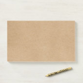 Rustic Kraft Simple Stylish Boho Post-it Klebezettel (Auf Schreibtisch)