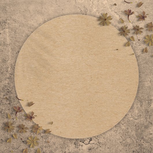 Rustic Kraft Simple Stylish Boho Runder Aufkleber