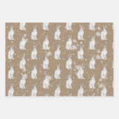 Rustic Kraft Snowy Winter Arctic Animals Matte Geschenkpapier Set (Vorderseite 2)