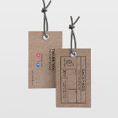 Rustic Kraft Social Media Icons Closing Hang Tag