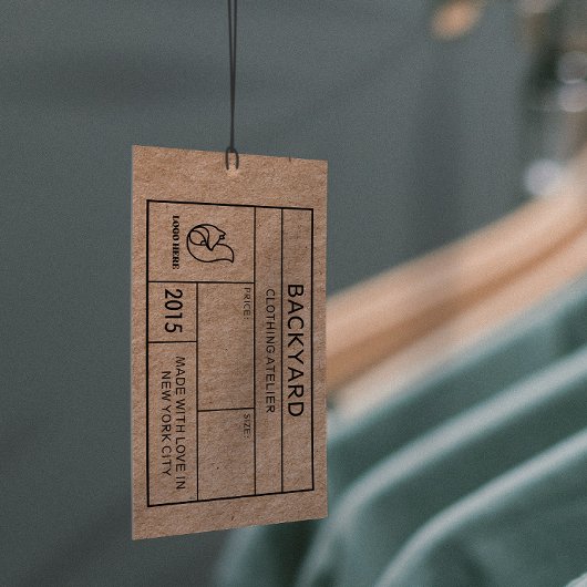 Rustic Kraft Social Media Icons Closing Hang Tag