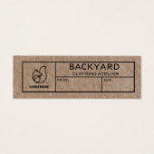 Rustic Kraft Social Media Icons Closing Hang Tag (Vorderseite)