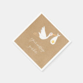 Rustic Kraft Special Delivery Stork Baby Dusche Serviette (Ecke)