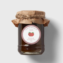 Rustic & Kraft Strawberry Jam Label Aufkleber