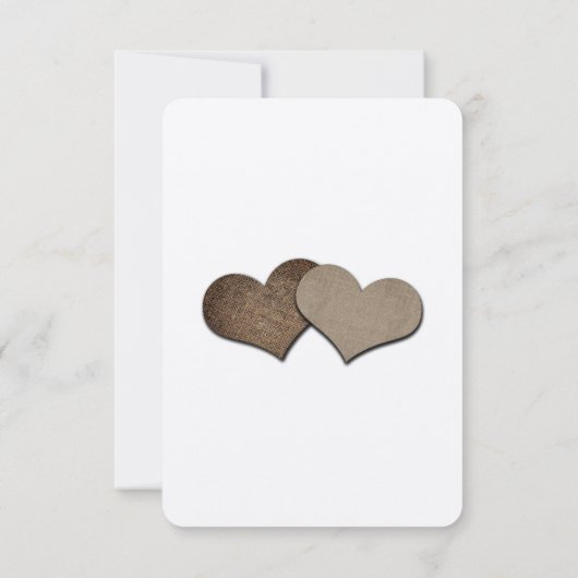 Rustic Kraft Two Hearts Mason Jar Wedding RSVP (Rückseite)