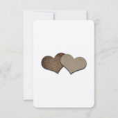 Rustic Kraft Two Hearts Mason Jar Wedding RSVP Karte (Rückseite)