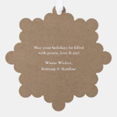 Rustic Kraft Unser erstes Weihnachtslied Foto Ornament Karte (Rückseite)