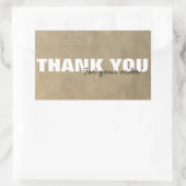 Rustic Kraft Vielen Dank für Ihre Bestellung Rechteckiger Aufkleber (Tasche)
