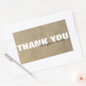 Rustic Kraft Vielen Dank für Ihre Bestellung Rechteckiger Aufkleber (Umschlag)