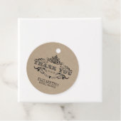 Rustic Kraft Vintag Frame Brautparty Vielen Dank Geschenkanhänger (Beispiel)