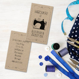 Rustic Kraft Vintage Sewing Machine Handcrafted Visitenkarte