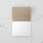 Rustic Kraft Vintages Brautparty Danke Karte (Innenseite)