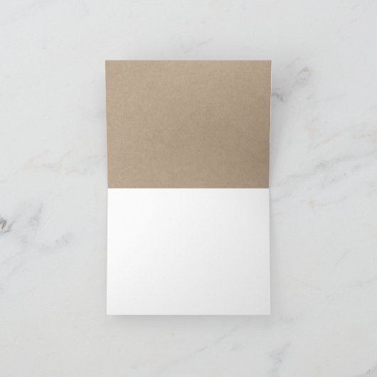 Rustic Kraft Vintages Brautparty Danke Karte (Innenseite)