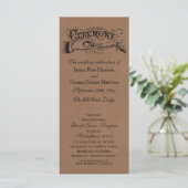 Rustic Kraft Wedding Ceremony Vorlagen (Stehend Vorderseite)