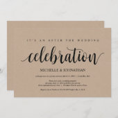 Rustic Kraft Wedding Elopement Empfang lädt ein Einladung (Vorne/Hinten)