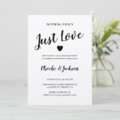 Rustic Kraft Wedding Elopement Lässiges Party Einladung (Stehend Vorderseite)