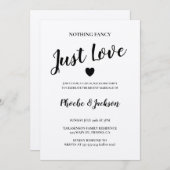 Rustic Kraft Wedding Elopement Lässiges Party Einladung (Vorne/Hinten)