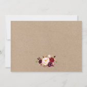 Rustic Kraft Wedding floral Jar Lights Lace Dankeskarte (Rückseite)