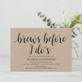 Rustic Kraft Wedding Probe Dinner lädt ein Einladung (Stehend Vorderseite)