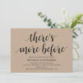 Rustic Kraft Wedding Probe Dinner lädt ein Einladung (Stehend Vorderseite)