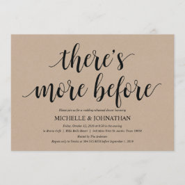 Rustic Kraft Wedding Probe Dinner lädt ein Einladung