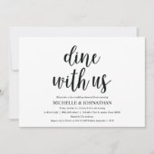 Rustic Kraft Wedding Probe Dinner lädt ein Einladung (Vorderseite)