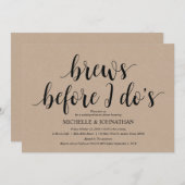 Rustic Kraft Wedding Probe Dinner lädt ein Einladung (Vorne/Hinten)