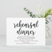 Rustic Kraft Wedding Probe Dinner lädt ein Einladung (Stehend Vorderseite)