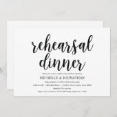 Rustic Kraft Wedding Probe Dinner lädt ein Einladung (Vorne/Hinten)