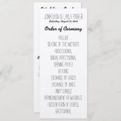 Rustic Kraft Wedding Program Programm (Vorne/Hinten)