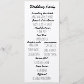 Rustic Kraft Wedding Program Programm (Rückseite)