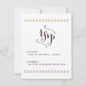 Rustic Kraft Wedding RSVP Cards (Vorderseite)