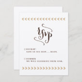 Rustic Kraft Wedding RSVP Cards (Vorne/Hinten)