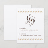 Rustic Kraft Wedding RSVP Cards Karte (Vorne/Hinten)