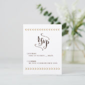 Rustic Kraft Wedding RSVP Cards Karte (Stehend Vorderseite)