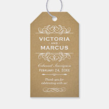 Rustic Kraft Wedding Wine Bottle Monogram