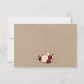 Rustic Kraft Wedellight Lights Jars Lace Floral UA RSVP Karte (Rückseite)