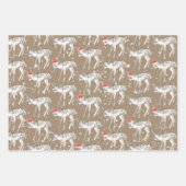 Rustic Kraft White Baby Doe Reindeers Weihnachtsma Geschenkpapier Set (Vorderseite 2)