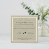 RUSTIC KRAFT WHITE DAMASK CLASSIC WORKSHOP EVENT EINLADUNG (Stehend Vorderseite)