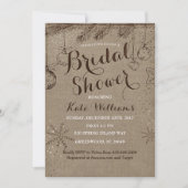 Rustic Kraft Winter Bridal Shower Einladungen (Vorderseite)