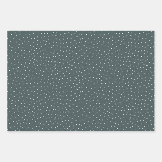 Rustic Kraft Winter Weihnachtsbaum und Schnee Geschenkpapier Set (Vorderseite 3)