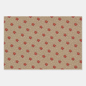 Rustic Kraft Winter Weihnachtsbaum und Schneewrapp Geschenkpapier Set (Vorderseite 3)