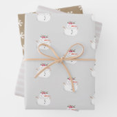 Rustic Kraft Winter Weihnachtsbaum und Schneewrapp Geschenkpapier Set (Beispiel)