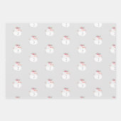 Rustic Kraft Winter Weihnachtsbaum und Schneewrapp Geschenkpapier Set (Vorderseite)