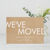 Rustic Kraft Wir haben eine neue Ankündigung (Stehend Vorderseite)